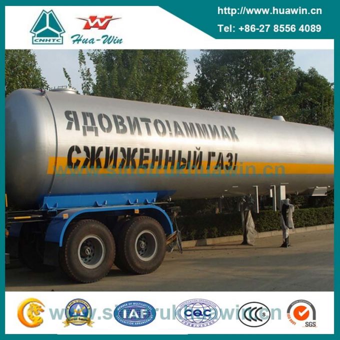 2 Axle 40.5 Cbm LPG Transport Tank Semi Trailer 