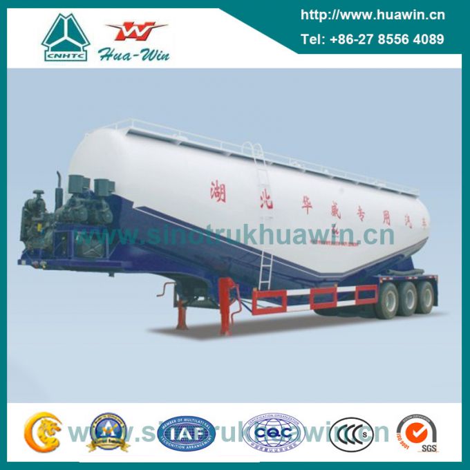 Sinotruk 3-Axle 55cbm Heavy Duty Bulk Cement Tank Semi-Trailer 