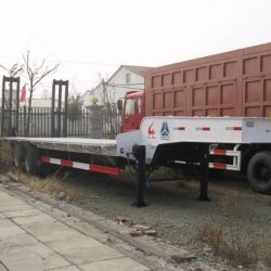 3 Axle Low Bed Semi Trailer with Payload 60ton