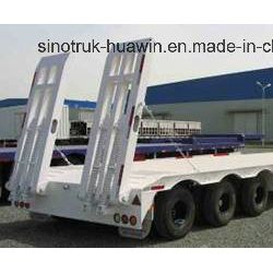 3 Axles 80t Cargo Truck Lowbed Semi Trailer