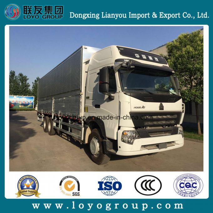 Sinotruk HOWO A7 6X4 Van Cargo Truck for Sale Images 1