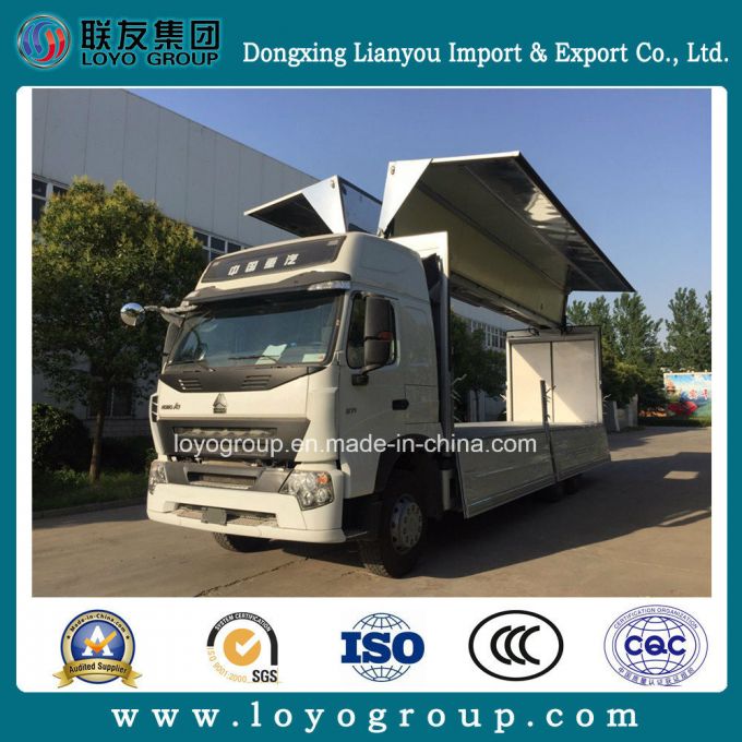 China Truck HOWO A7 10 Wheelers Cargo Wing Van Truck 