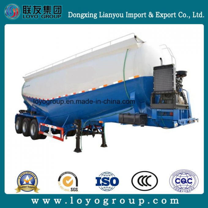 3 Axle Tank Semi Trailer for Transportation Bulk Cement Images 1