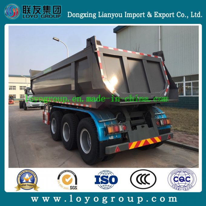 3 Axle Container Cargo Dump Truck Semi Trailer Images 1