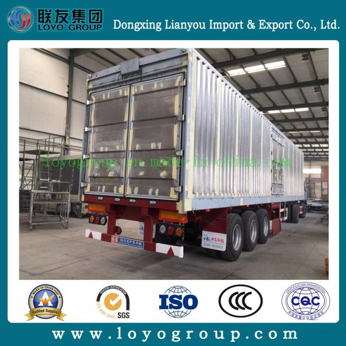 3 Axles Aluminium Alloy Wing Van Semi Trailer Images 1