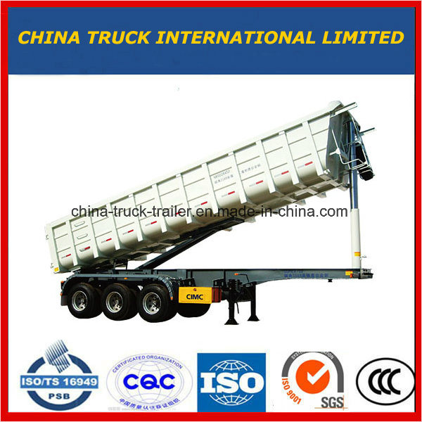 25 Cbm 3 Axle U Shape Tipper Semi Trailer 