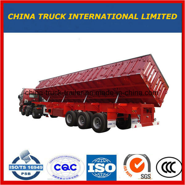 3axle Cimc Van-Type Side Dumping Semi Trailer 