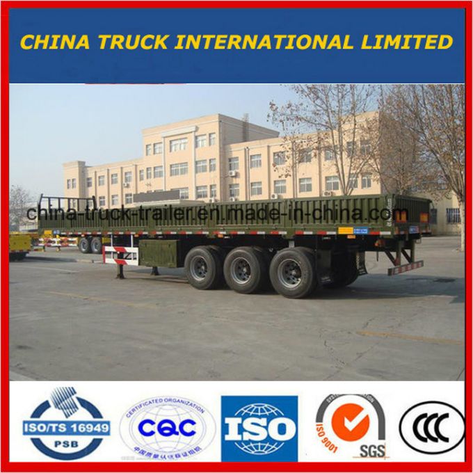 Tri-Axle Cargo Truck Trailer/ 60ton Fence Cargo Semi Trailer 