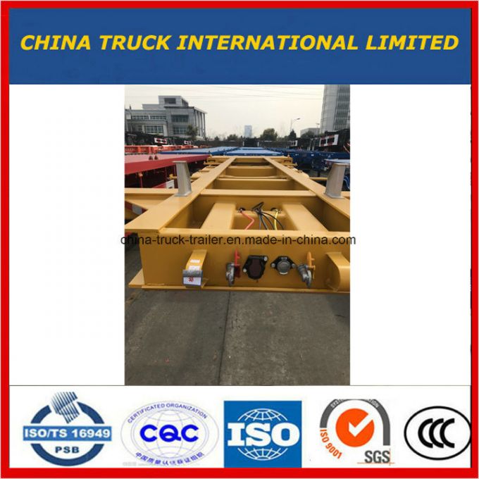 20feet 3 Axle Frame Semi Skeleton Container Truck Trailer 