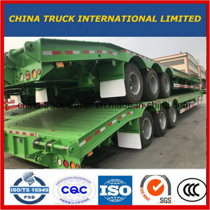 2018 3axle Low-Boy Lowbed Semi Trailers with Ramp 