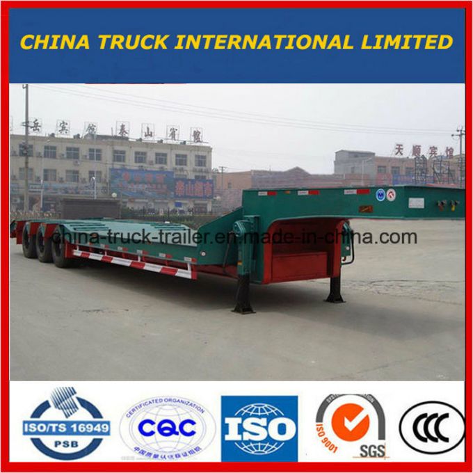 Detachable Heavy Duty Machine Transport Lowbed Goose Neck Semi Trailer 