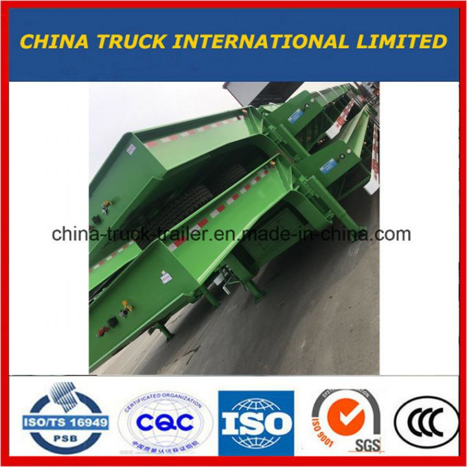 40-60tons 2-3axles Excavator Truck Semi Lowboy Low Bed Truck Semi Trailer 