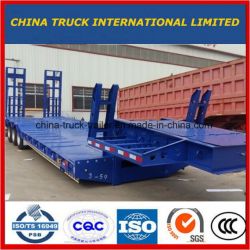 3 Axle 60 Ton 11m/12m/13m Low Bed Semitrailer or Lowboy Semi Truck Trailer