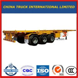 Manufacturing 3 Axles 40FT Platform Semi Trailer for Sale