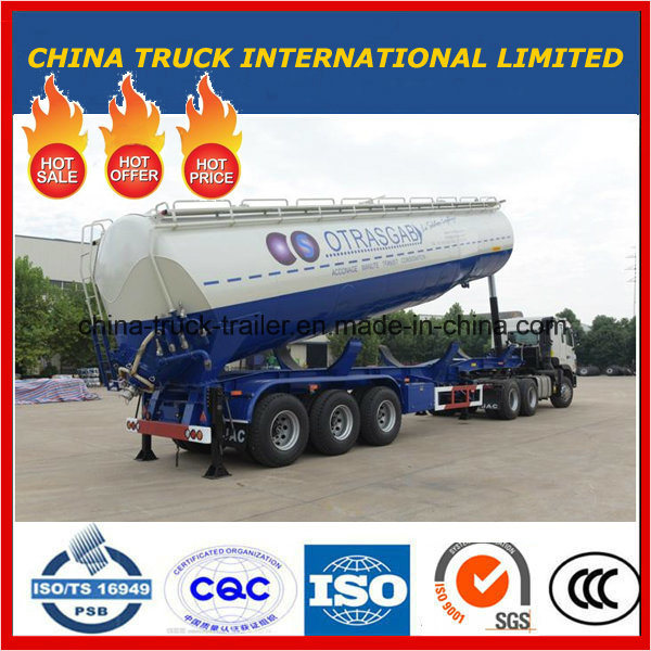 Front Lifting 3 Axles 40t Powder Bulk Cement Tank Semi Trailer 