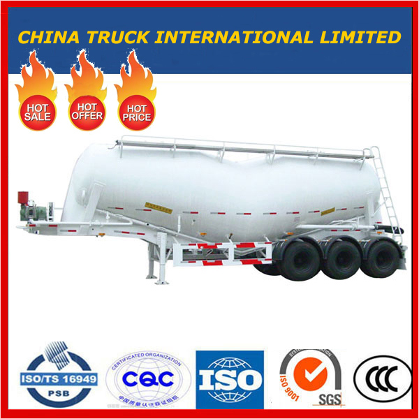 Three Axle Dry Bulk Cement Powder Tank Truck Semi Trailer 