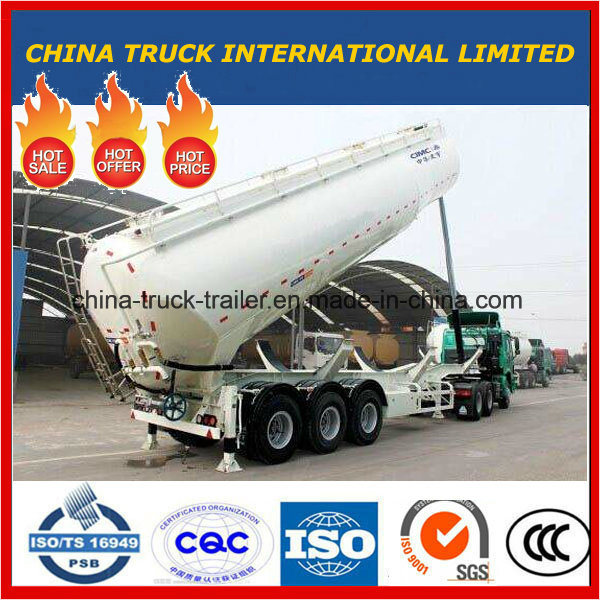 Cimc Front- Lifting 39 Ton 3 Alxes Bulk Cement Power Tank Semi-Trailer 