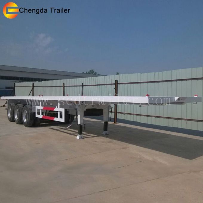 Tri-Axle Container Trailer 40ft Flatbed Semi-Trailer Images 1