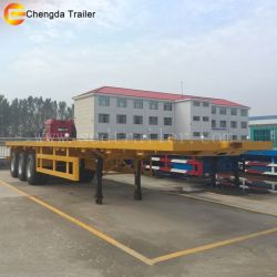 3 Axles 40FT High Flatbed Container Semi Trailer