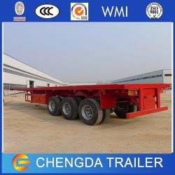Flatbed Container Trailer, 3 Axle 40FT High Bed Semi Trailer