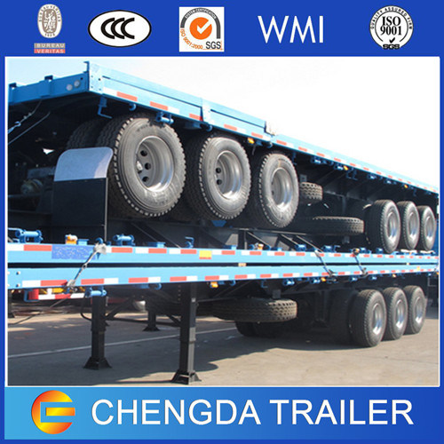 35ton Widely Used 40FT Flatbed Container Truck Trailers for Sale Images 1