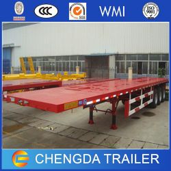 3 Axle 40t Flatbed Container Shipping Semi-Trailer for Sale