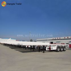 3 Axle Flatbed 40 Ton 40ft Container Semi-Trailer