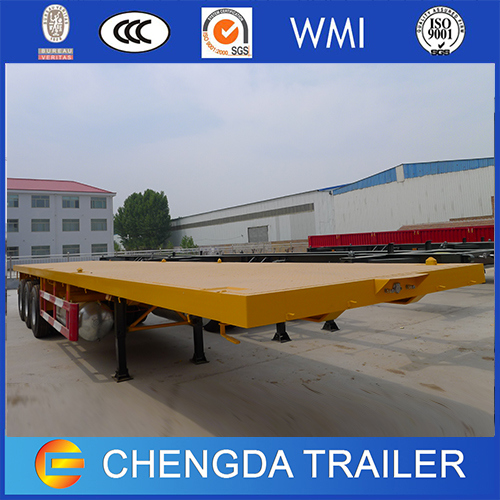3 Axles 40FT Container Used Flatbed Semi Trailer Images 1