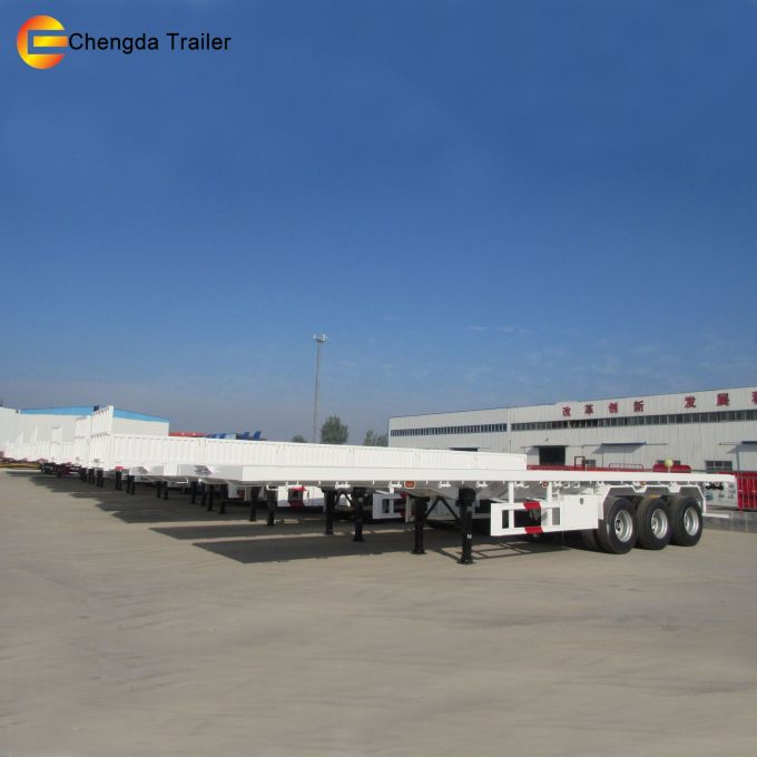 40FT Flat High Bed Container Semi Trailer for Sale 