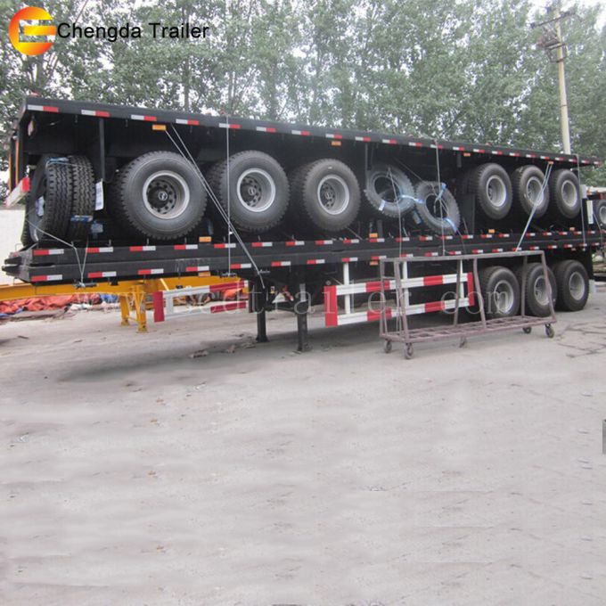 40ton Capacity Container Trailer, 40FT Flatbed Semi Trailer for Africa 