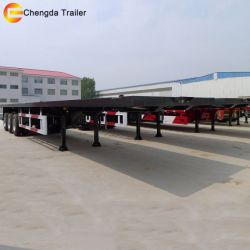 40ft 3 Axle Chassis Flatbed Container Trailer for Muti-Usage