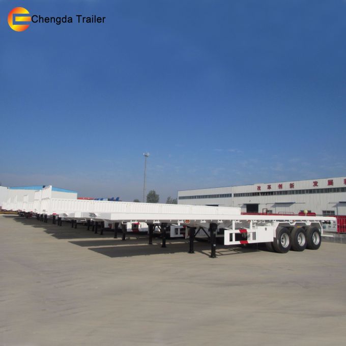 Flatbed Semi Trailer Container Semi Trailer for Sale Images 1