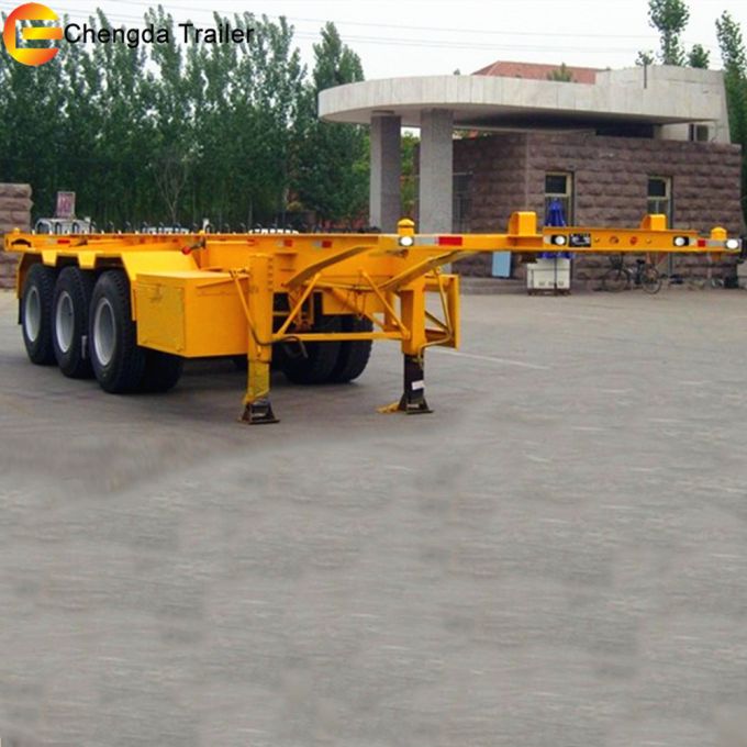 3 Axle Skeletal Container Truck Trailer, Utility Trailer Images 1