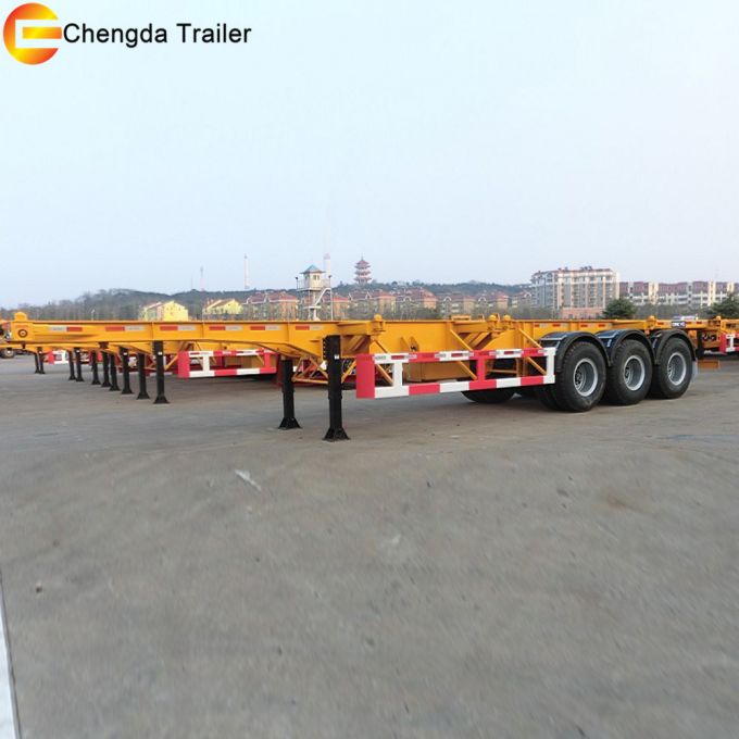20ft and 40ft Skeleton Container Chassis Trailer Images 1