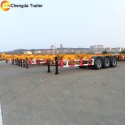 China 3 Axle 40ton 40ft Container Skeleton Trailer