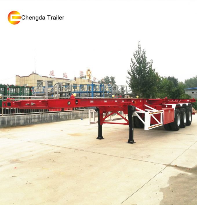 Chengda 3axle 20FT 40FT Container Skeletal Skeleton Trailer for Sale Images 1