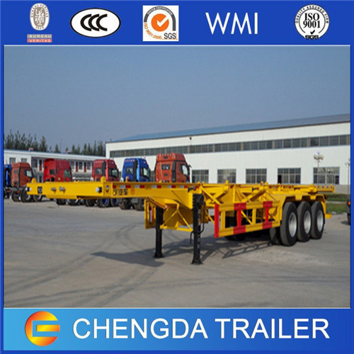 3axles 40FT Skeleton Container Chassis Truck Trailer for Sale 