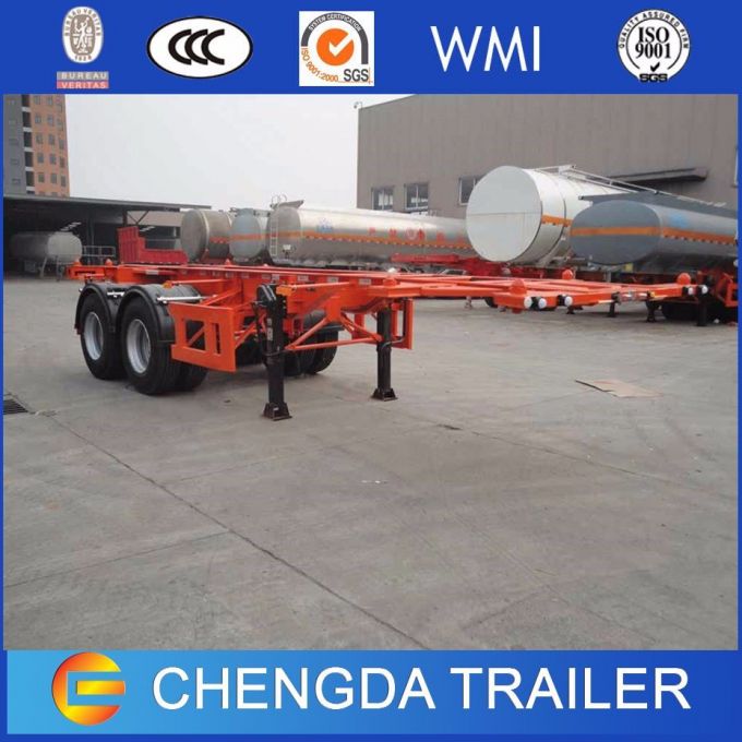 2 Axle 20ft Skeleton Container Semi Trailer for 20ft Container 