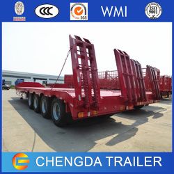 4 Axle Lowbed Low Boy Low Deck Lowboy Trailer 100 Ton