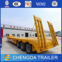 3 Axles Gooseneck Lowboy Low Bed Lowbed Semi Trailer