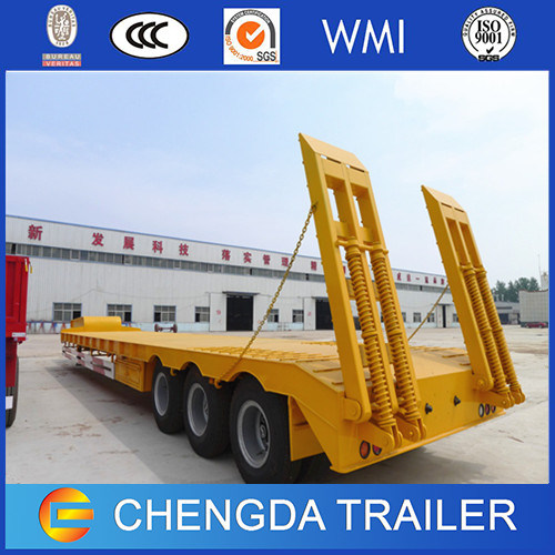 3 Alxes 50t 12 Wheels Lowboy Semi Trailer for Sale Images 1