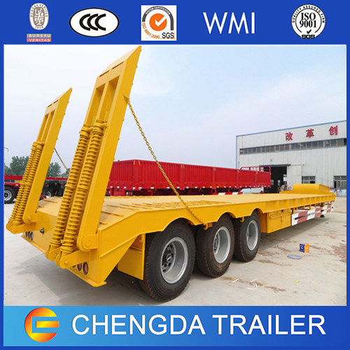 3 Axle 60ton Low Bed Trailer Chassis for Sale 