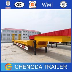 China Made Low Bed Semi-Trailer Used for Machinery Transportation