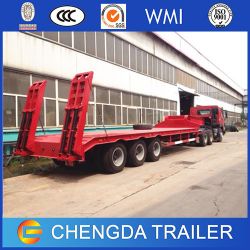 60ton Lowboy Trailers 3axels Low Bed Semi Trailer for Sale