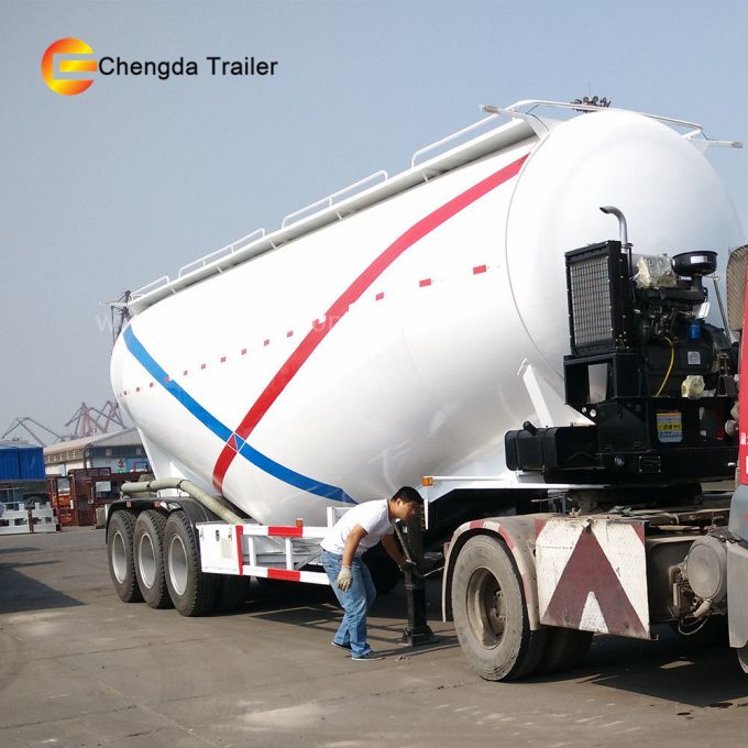 3 Axles 30cbm 40cbm Bulk Cement Bulker Tanker Semi Trailer 