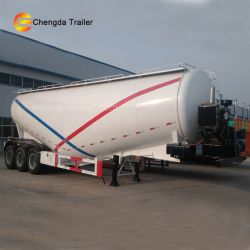 3axles 60t Engine Compressor Powder Bulk Cement Tank Semi Trailer