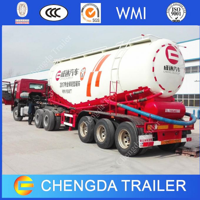 Heavy 3axle 30cbm Bulk Cement Semi Truck Trailer to Kenya Images 1