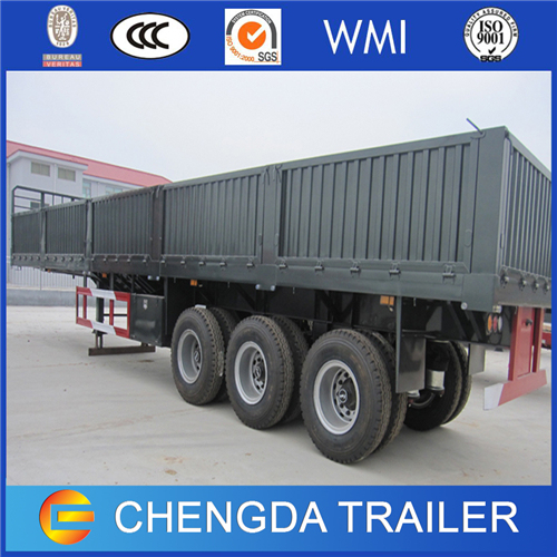 12 Wheeler 40ton 3 Axles Side Wall Cargo Truck Trailer Images 1