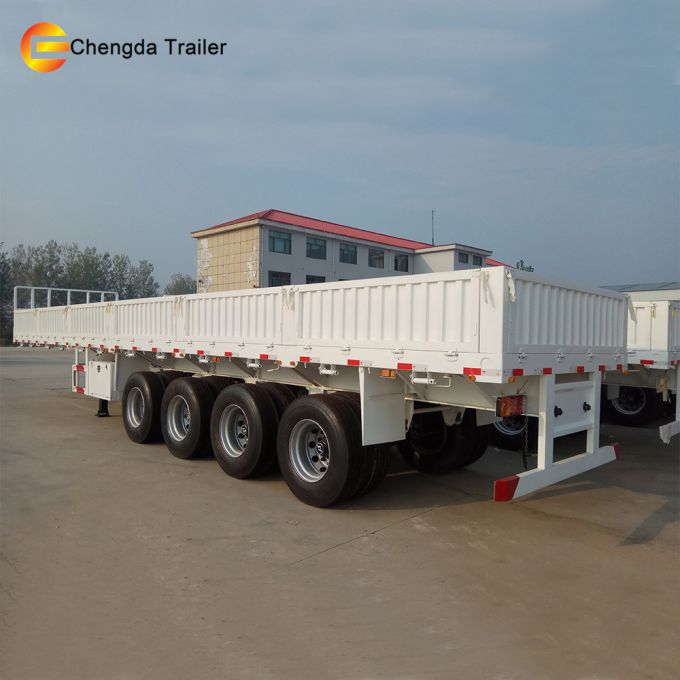 Promotional 3 Axles Cargo Flatbed Trailer Images 1