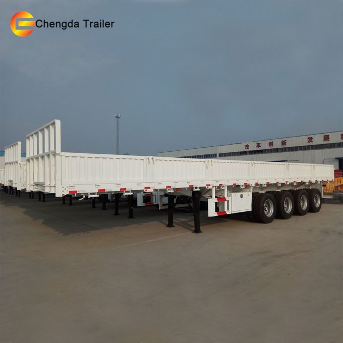 Utility 3 Axle Fence Side Wall Semi Truck Trailer for Sale Images 1